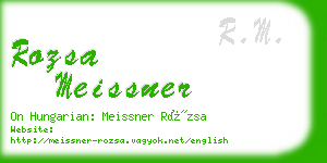 rozsa meissner business card